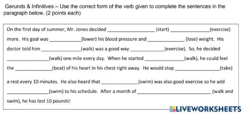 Gerund and Infinitive