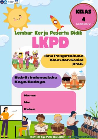 E-LKPD Materi IPAS Kurikulum Merdeka Bab 6 Indonesiaku Kaya Budaya