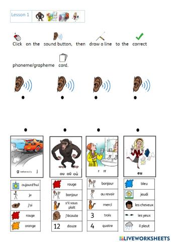 Lesson 1 phonemes