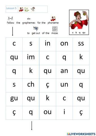 Lesson 5 - grapheme maze