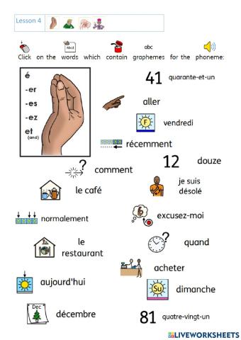 Lesson 4 - spot graphemes in words