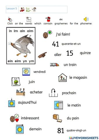 Lesson 5 - spot the graphemes