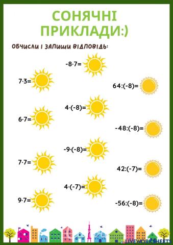 Множення раціональних чисел