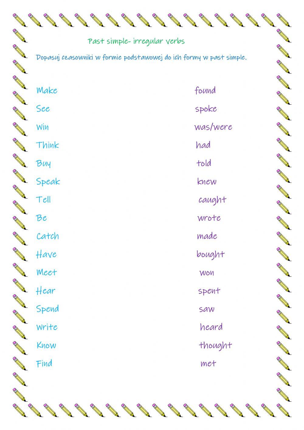 Past simple-irregular verbs