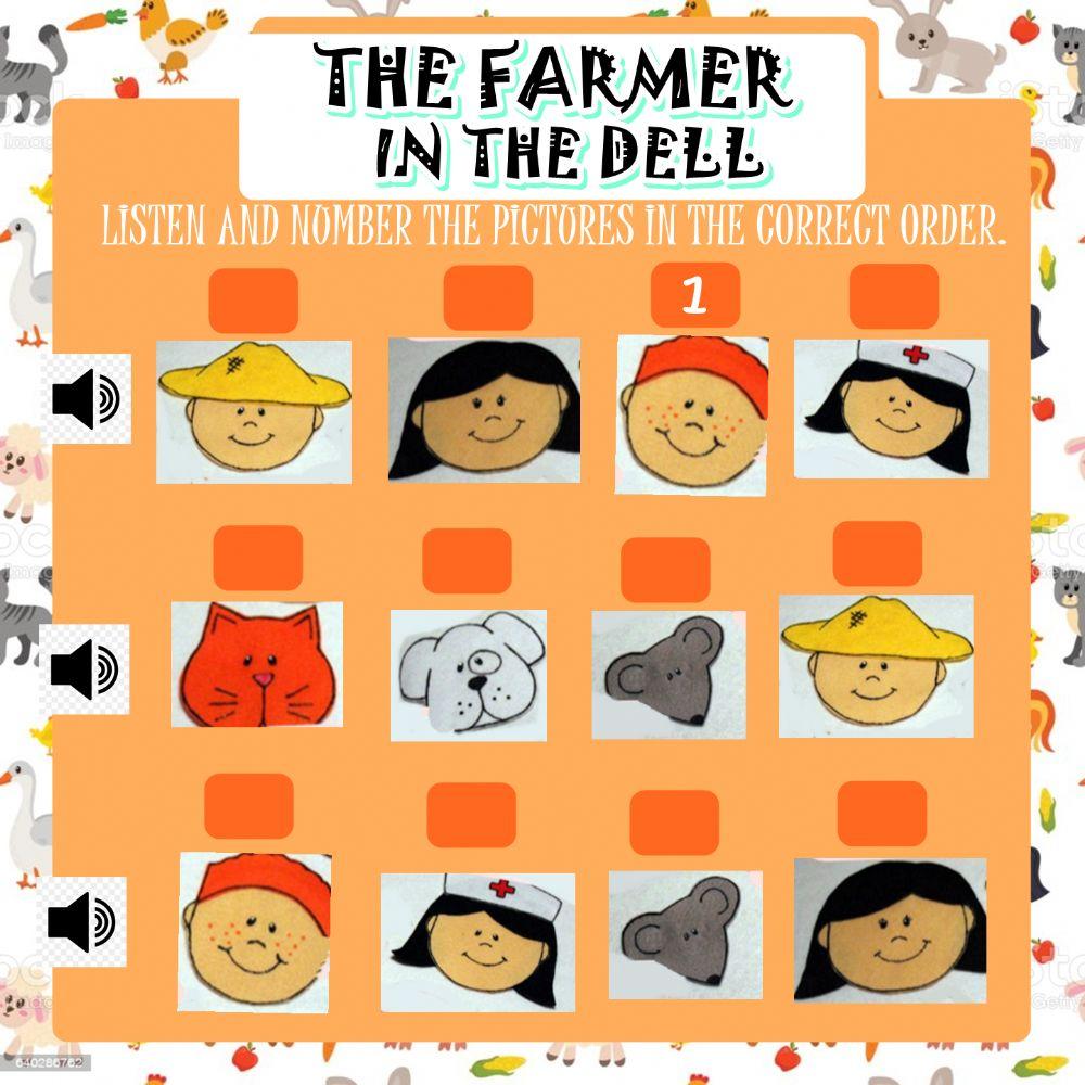 The farmer in the dell game worksheet | Live Worksheets