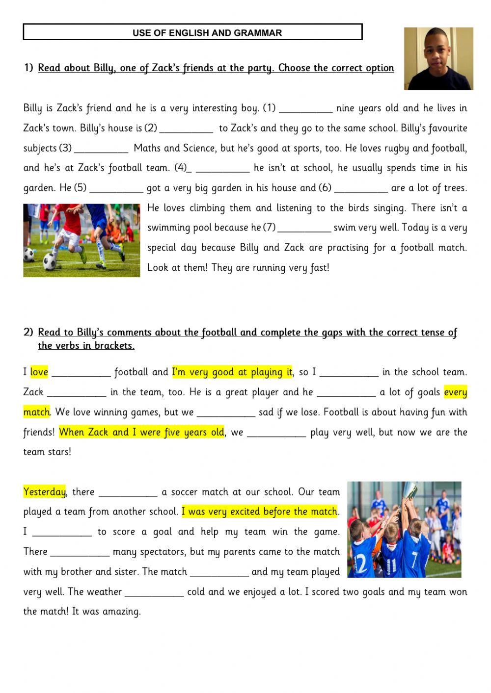 Use of English practice interactive worksheet | Live Worksheets