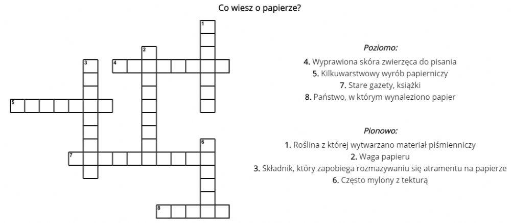Co wiesz o papierze? online exercise for | Live Worksheets