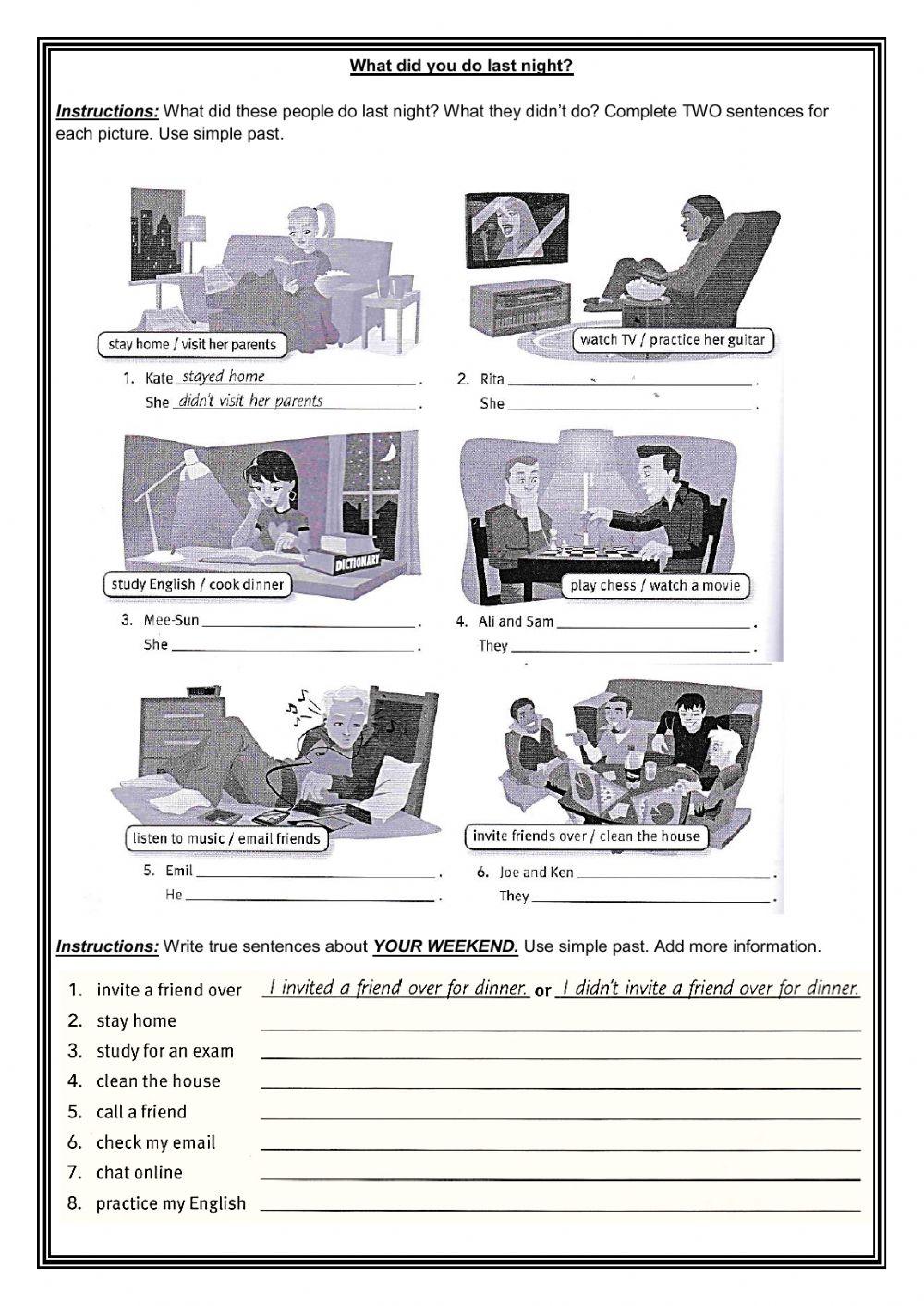 Simple Past regular verbs