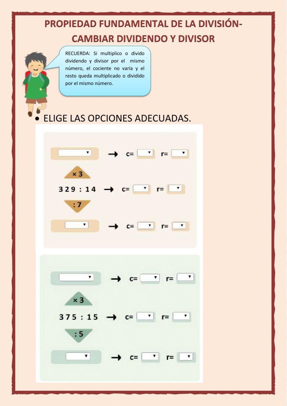 Propiedad fundamental de la división