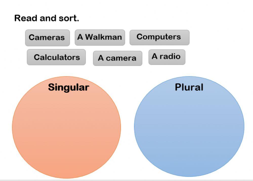 Singular and plural online pdf activity for 3 | Live Worksheets