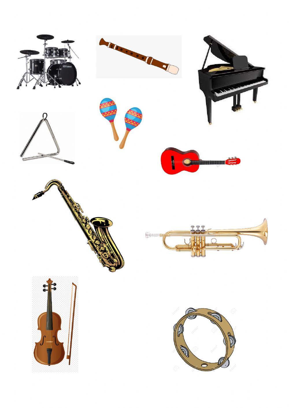 Guess the musical instruments worksheet | Live Worksheets