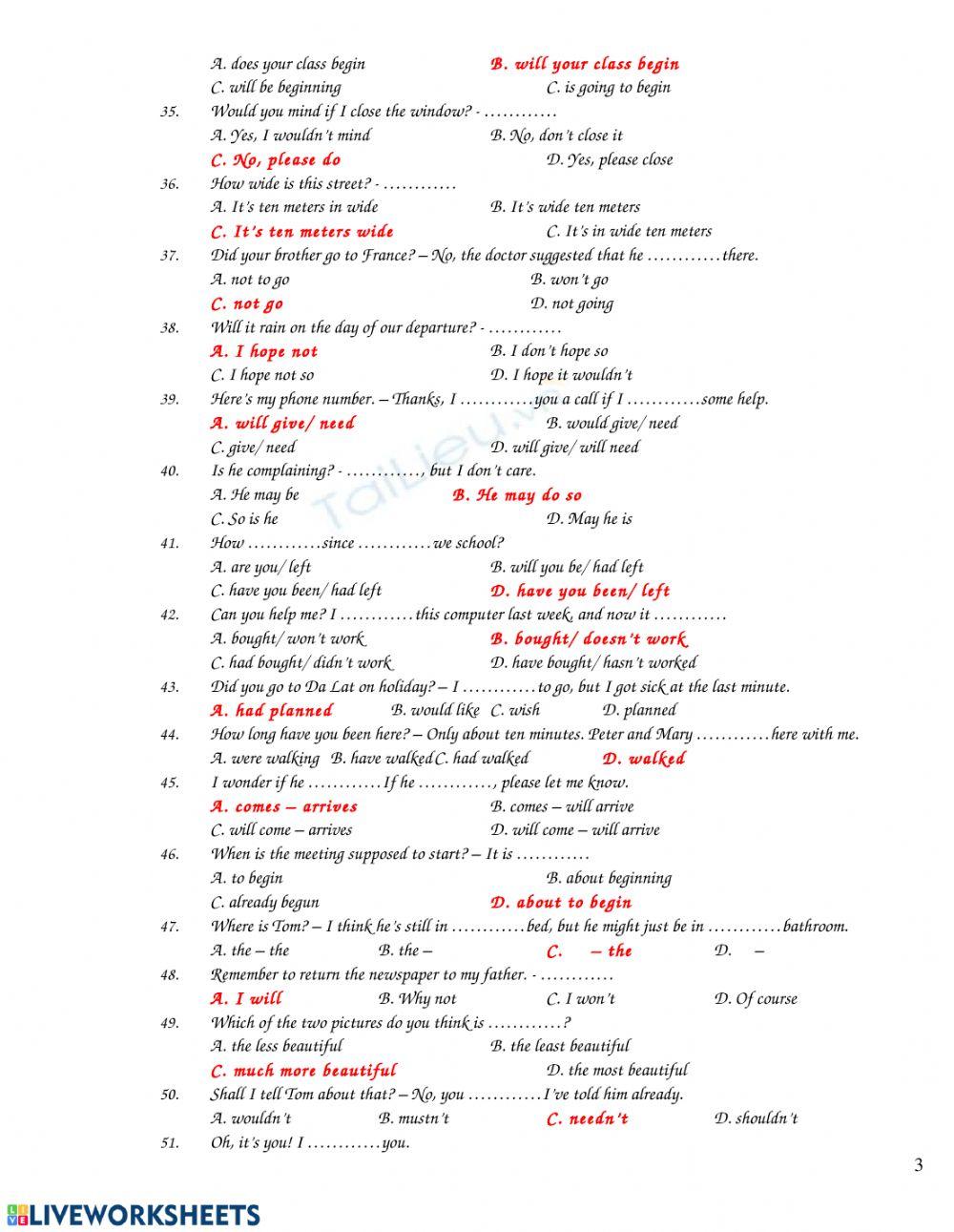 Common expressions