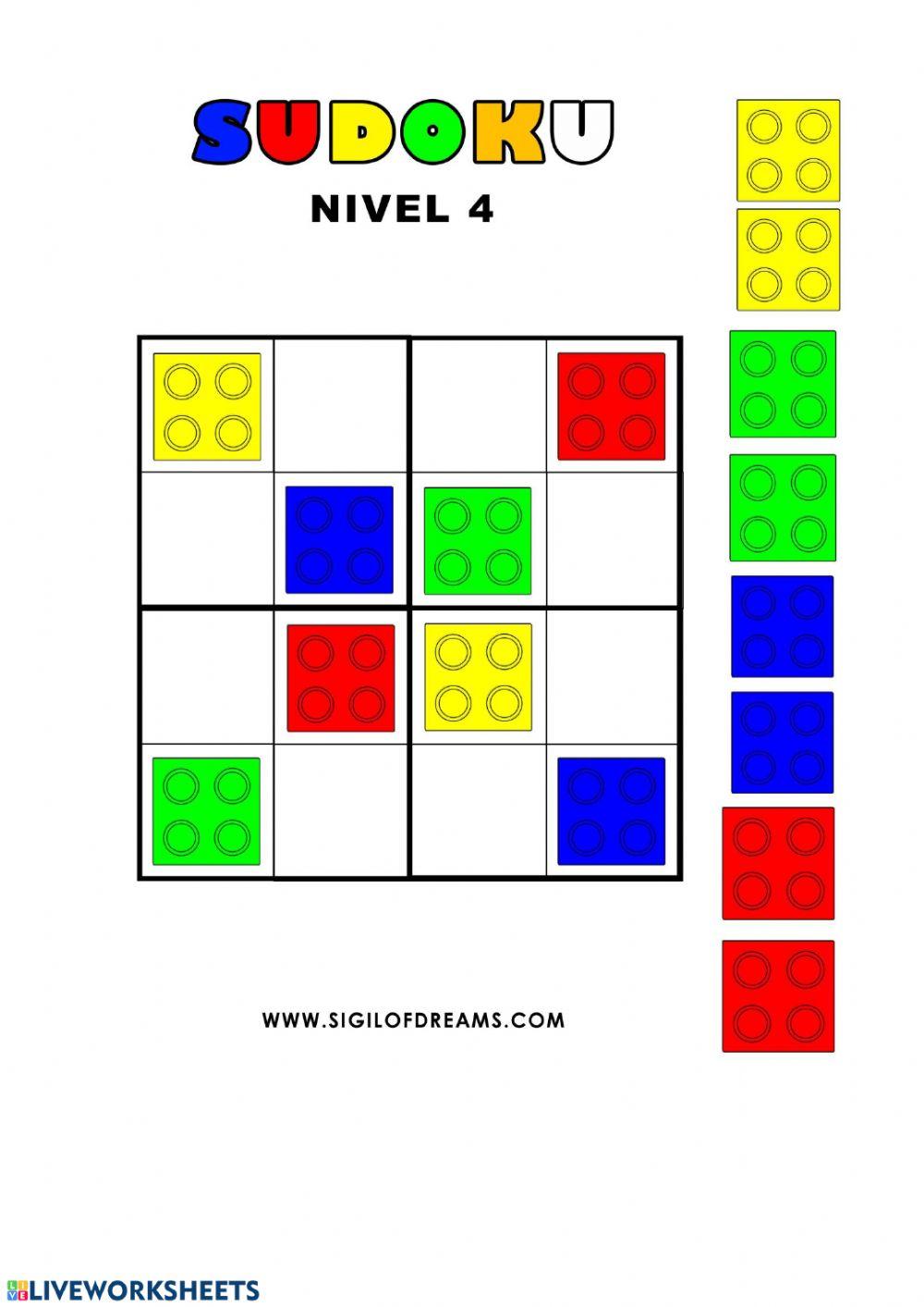 Sudoku lego worksheet | Live Worksheets