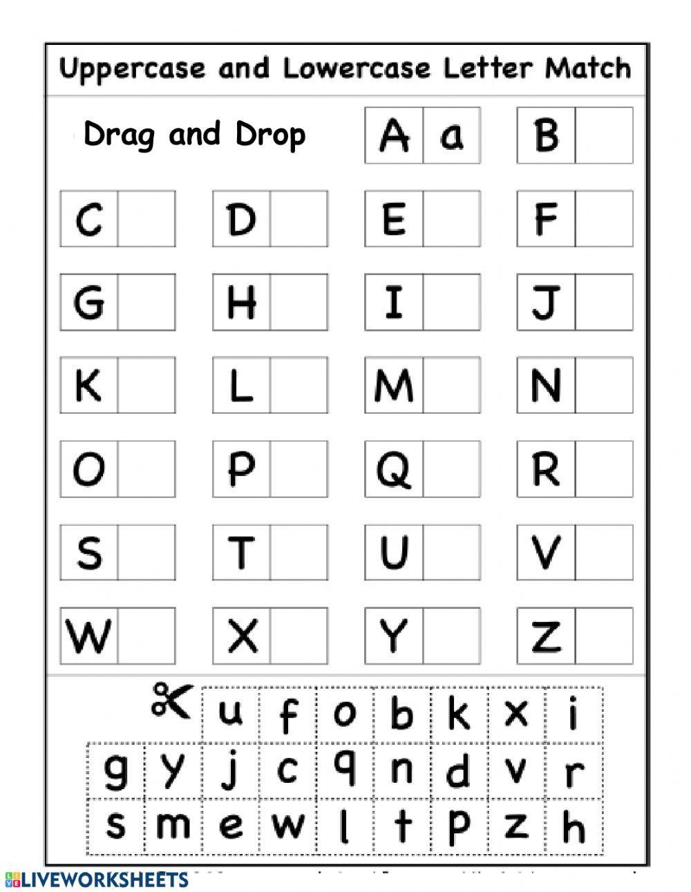 Upper and lowercase letters worksheet | Live Worksheets