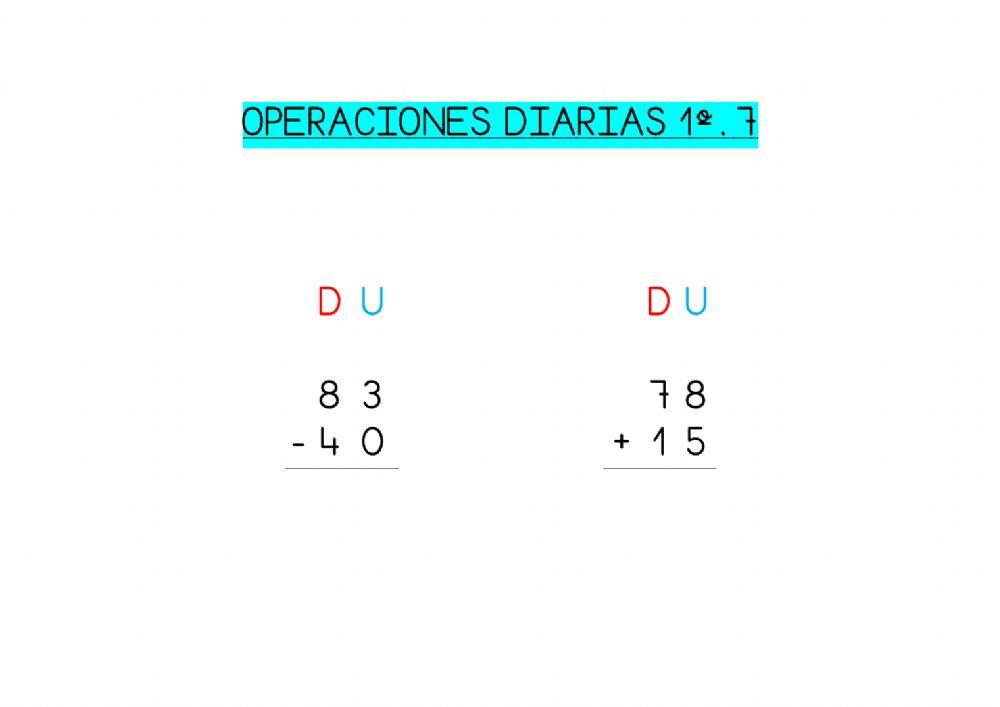 Operaciones diarias1º - 07