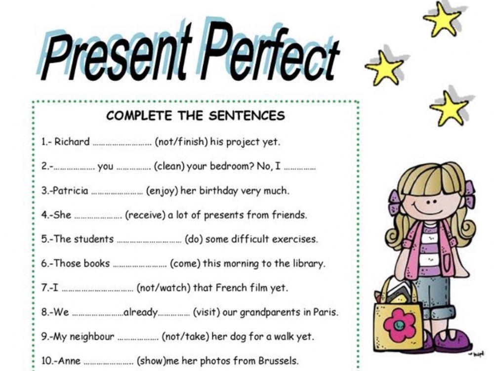 Present Perfect interactive exercise for Grade 4 | Live Worksheets