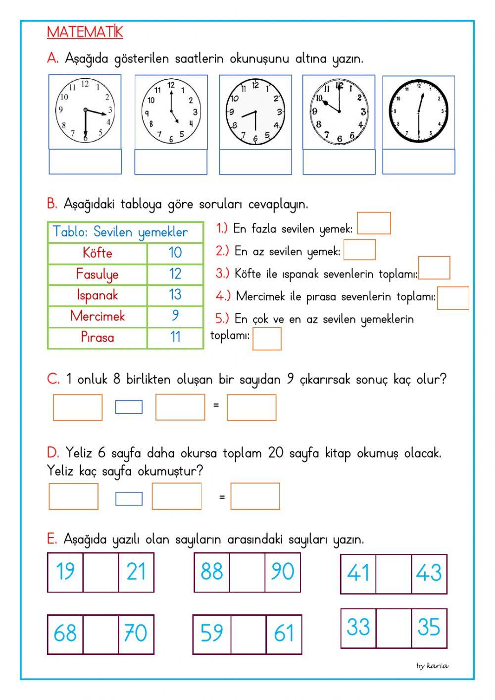 Günlük çalışma 43