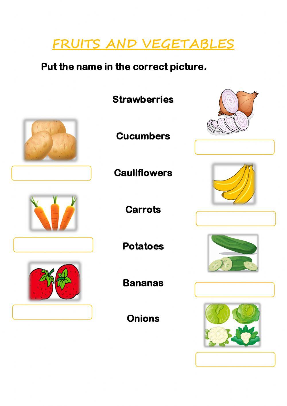 Fruits and Vegetables