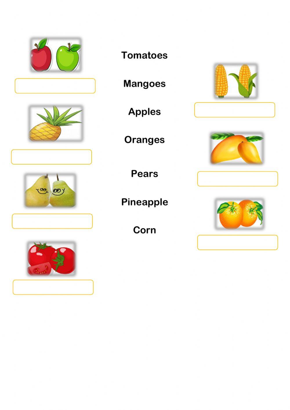 Fruits and Vegetables