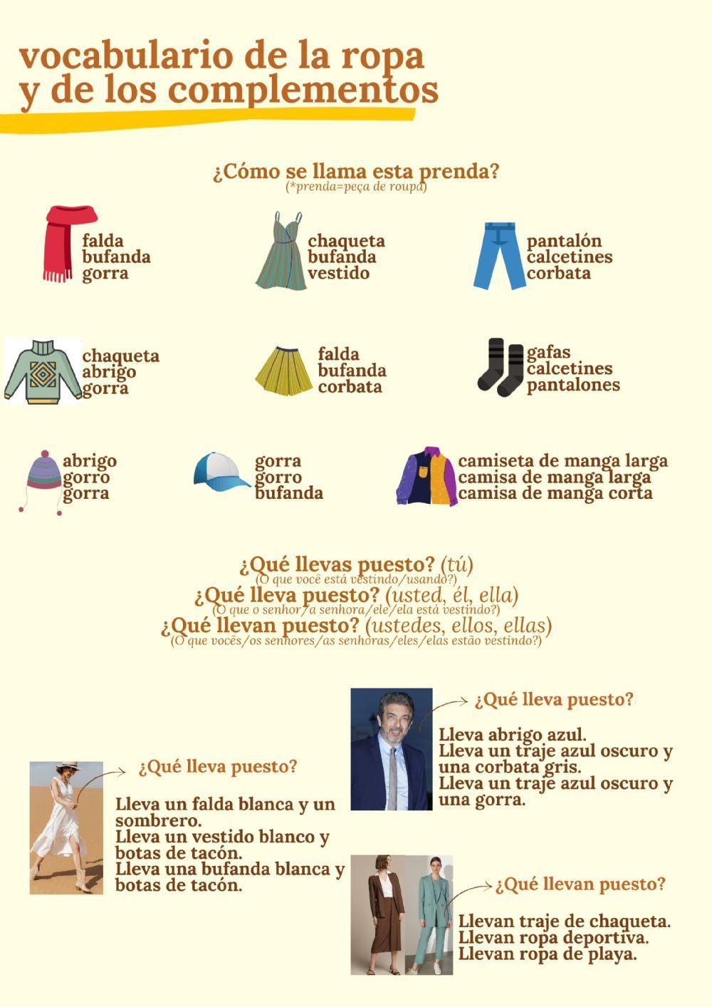 Vocabulario de la ropa worksheet | Live Worksheets