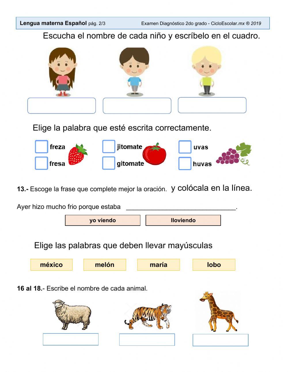 Español free online worksheet | Live Worksheets