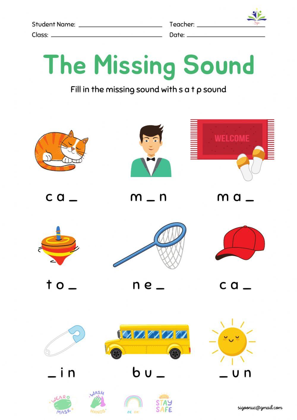The Missing Sound worksheet | Live Worksheets