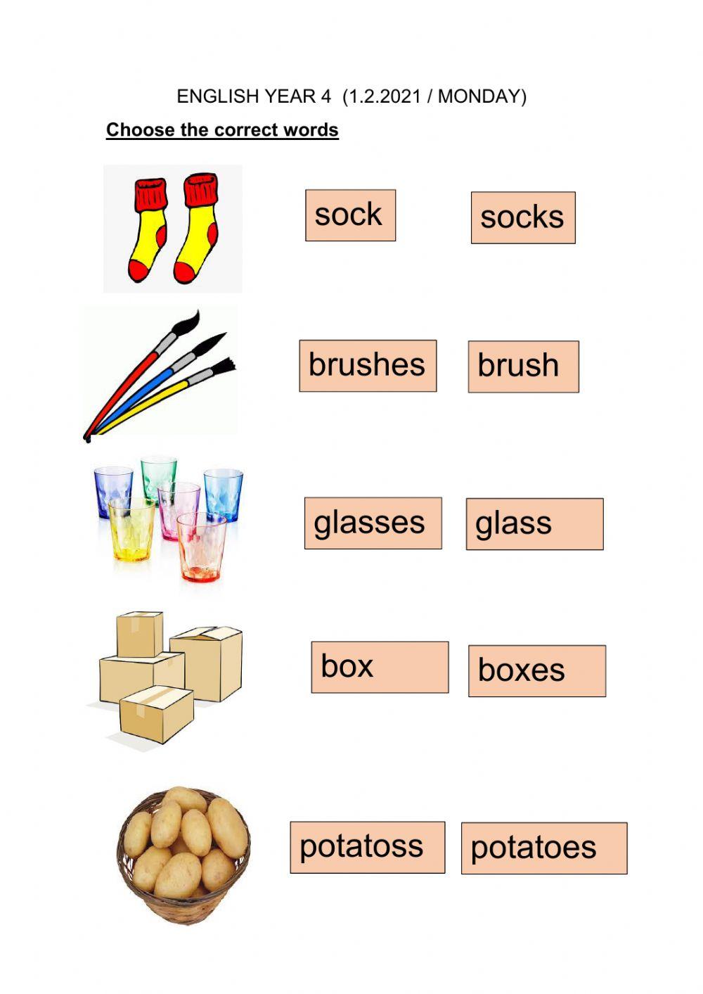 Singular and plural