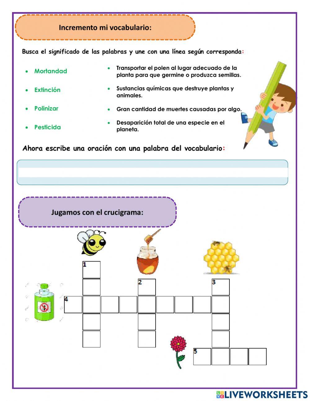 LA EXTINCIÓN DE LAS ABEJAS online exercise for