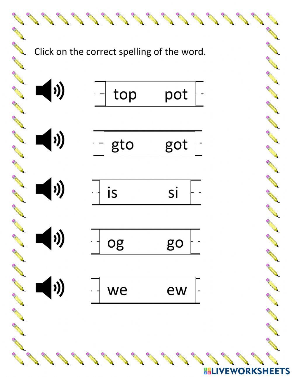 Spelling Quiz Week 4