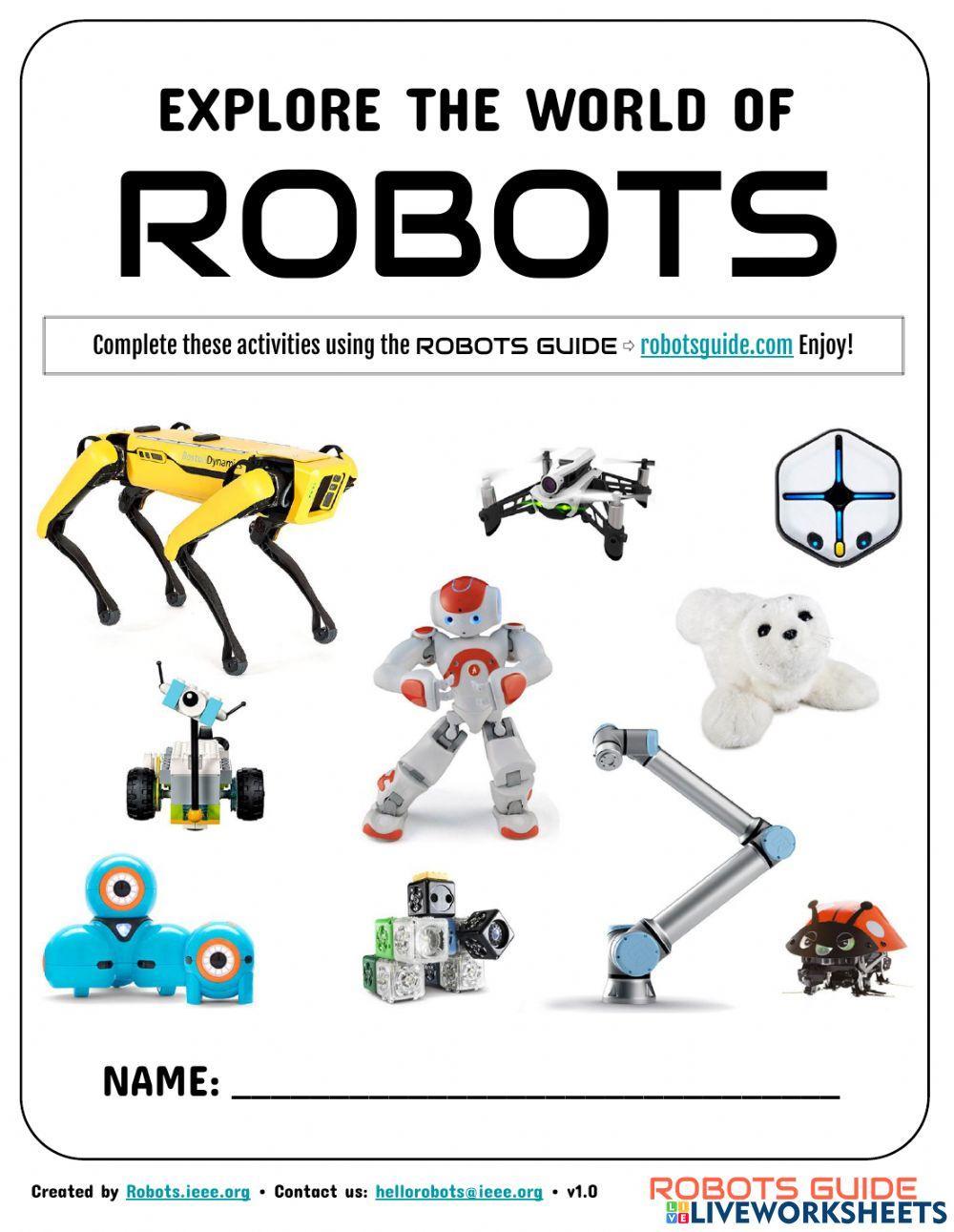 robots-activity-sheets worksheet | Live Worksheets
