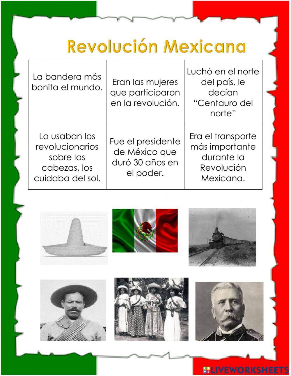 Revolución mexicana online pdf activity | Live Worksheets