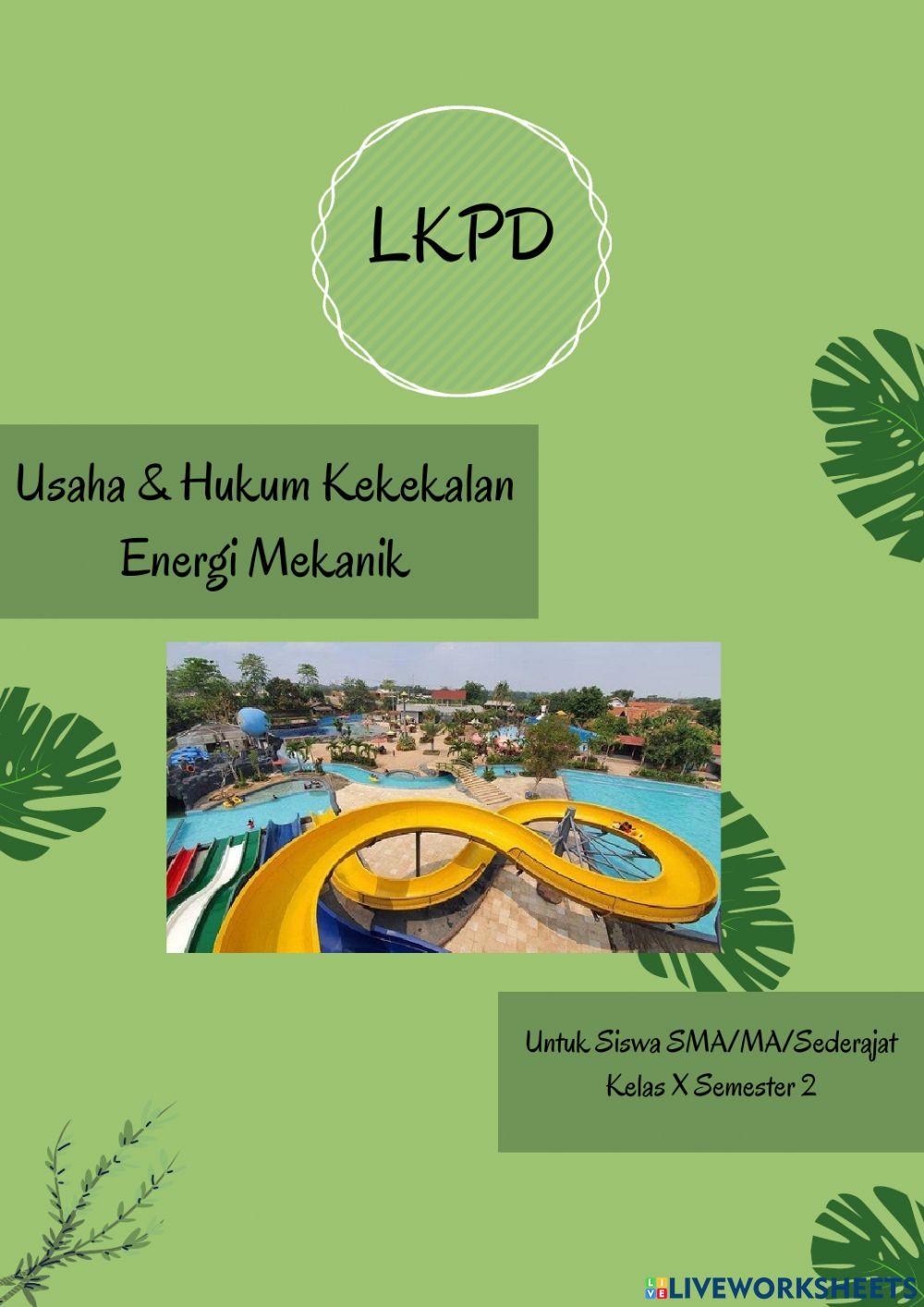 LKPD Usaha dan Hukum Kekekalan Energi