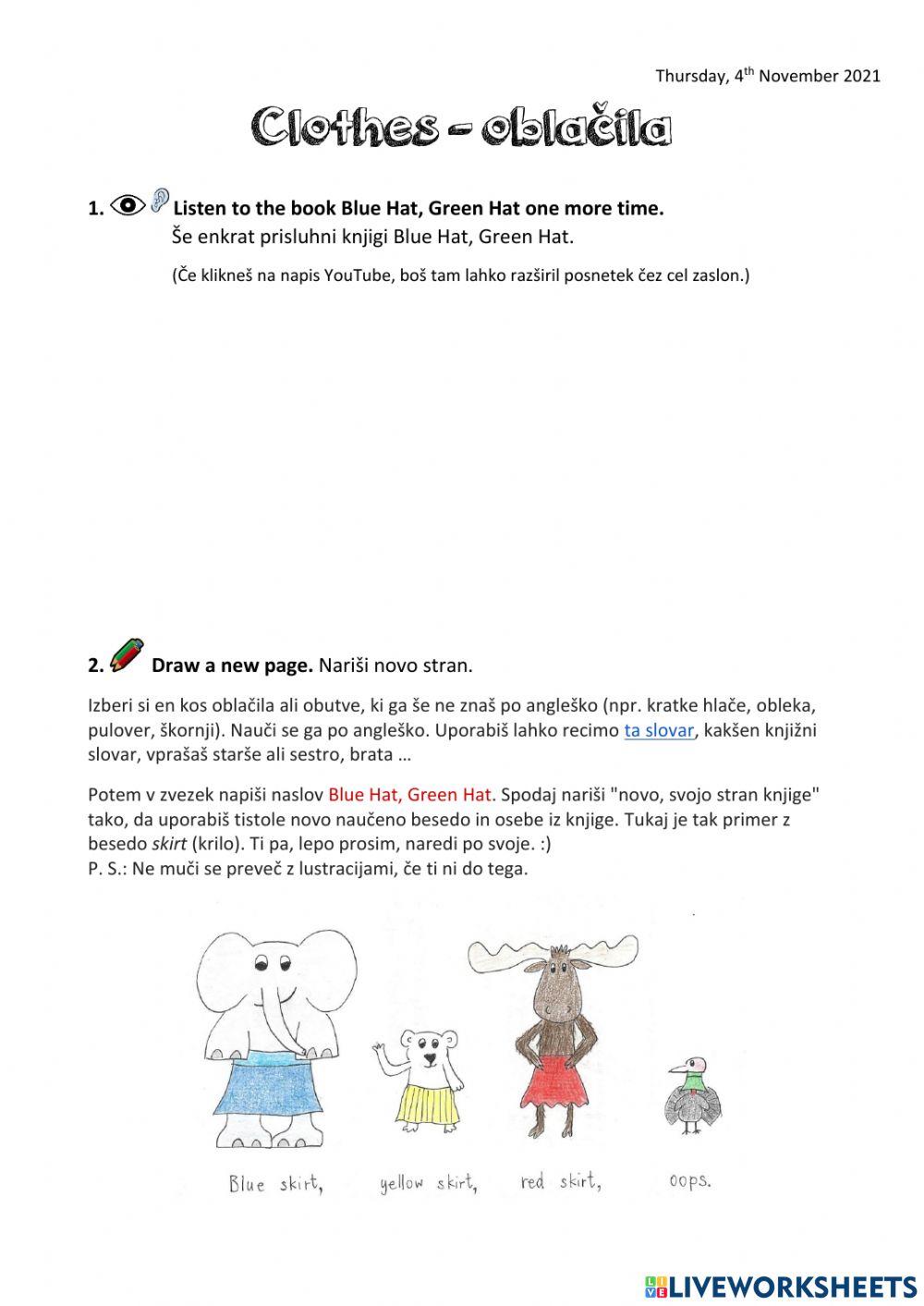Clothes online exercise for 3 | Live Worksheets
