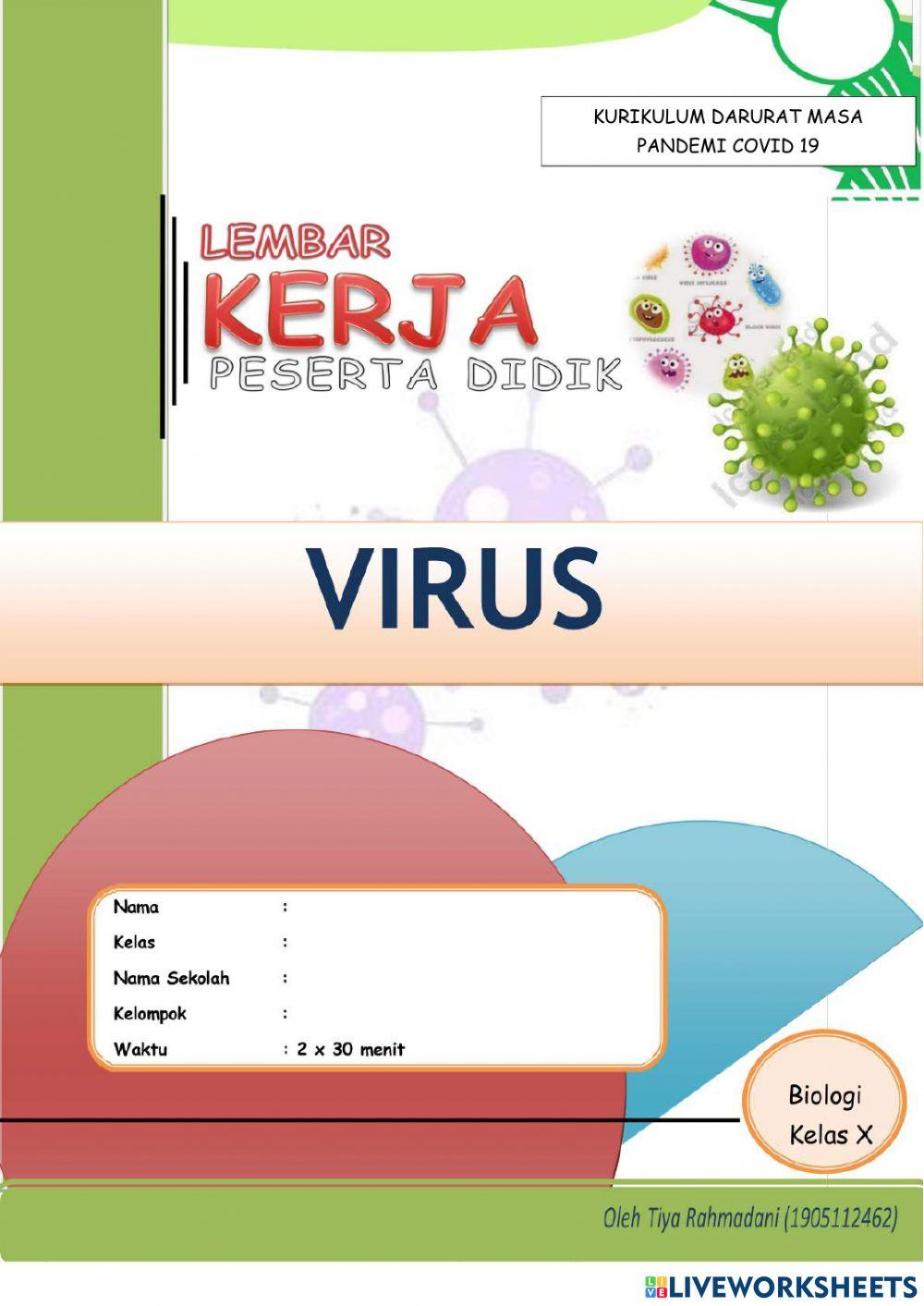 LKPD Biologi Kelas x KD 3.4 Materi Virus