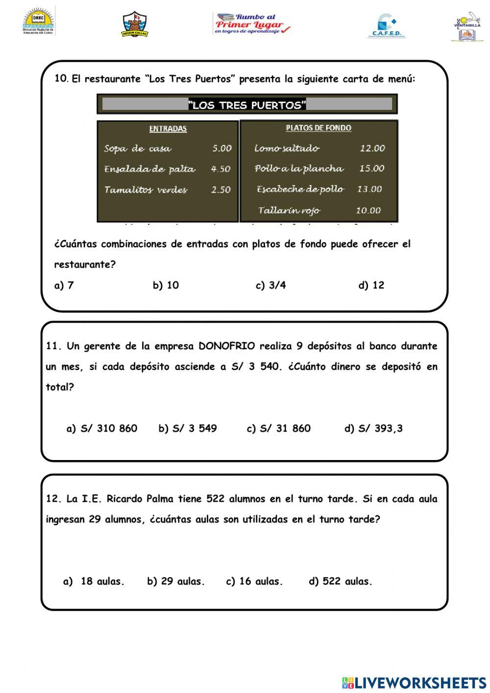 Evalaución de entrada