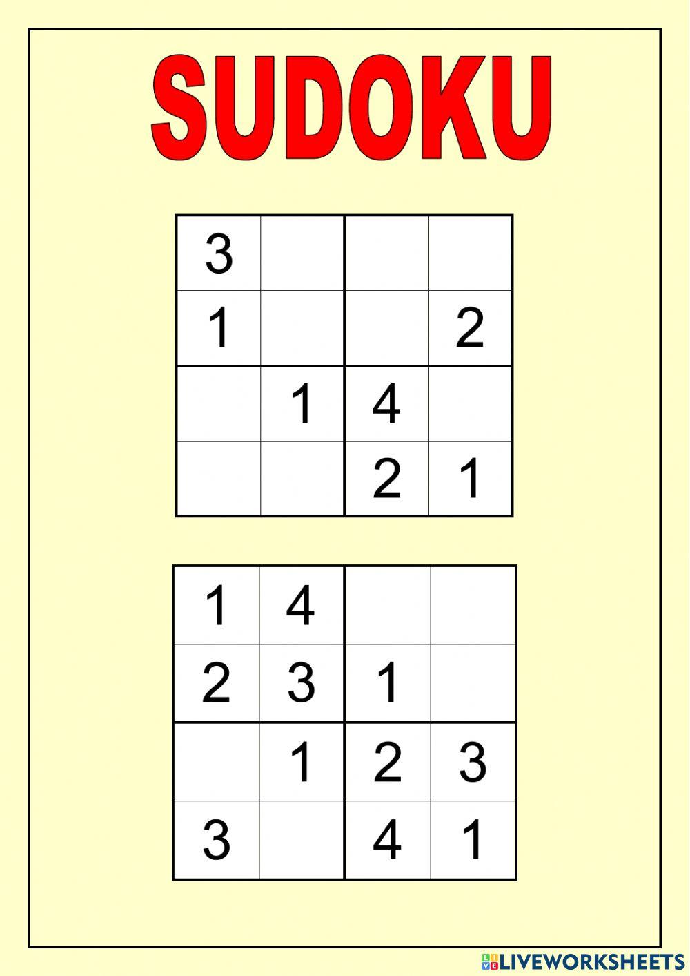 SUDOKU 4x4