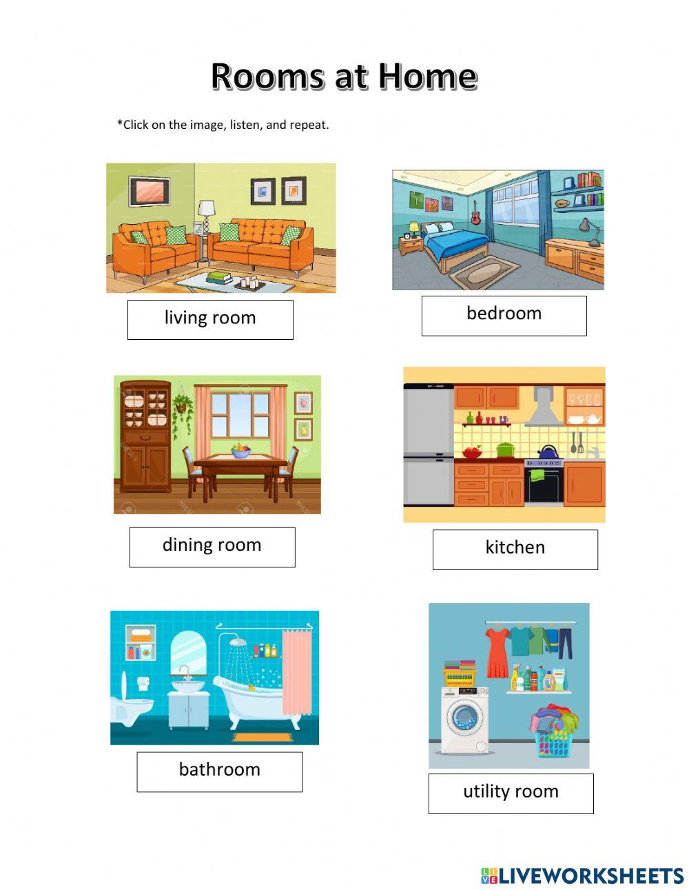rooms in a house vocabulary