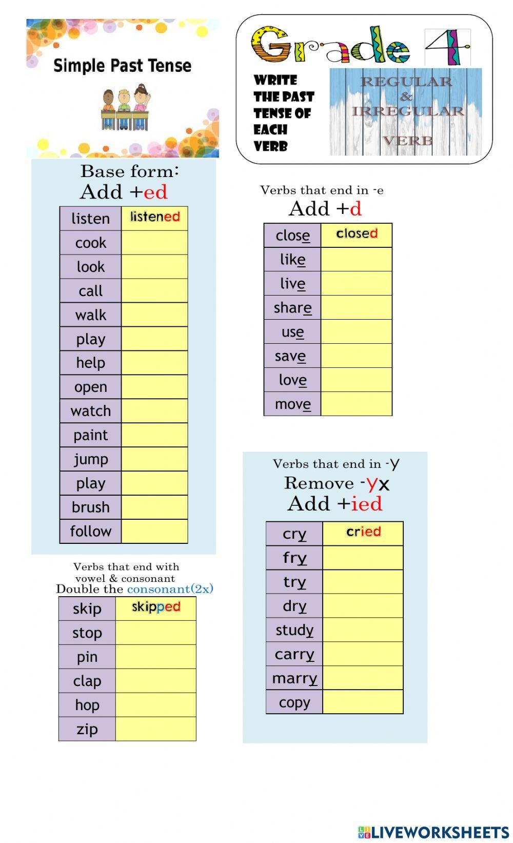 Simple past tense