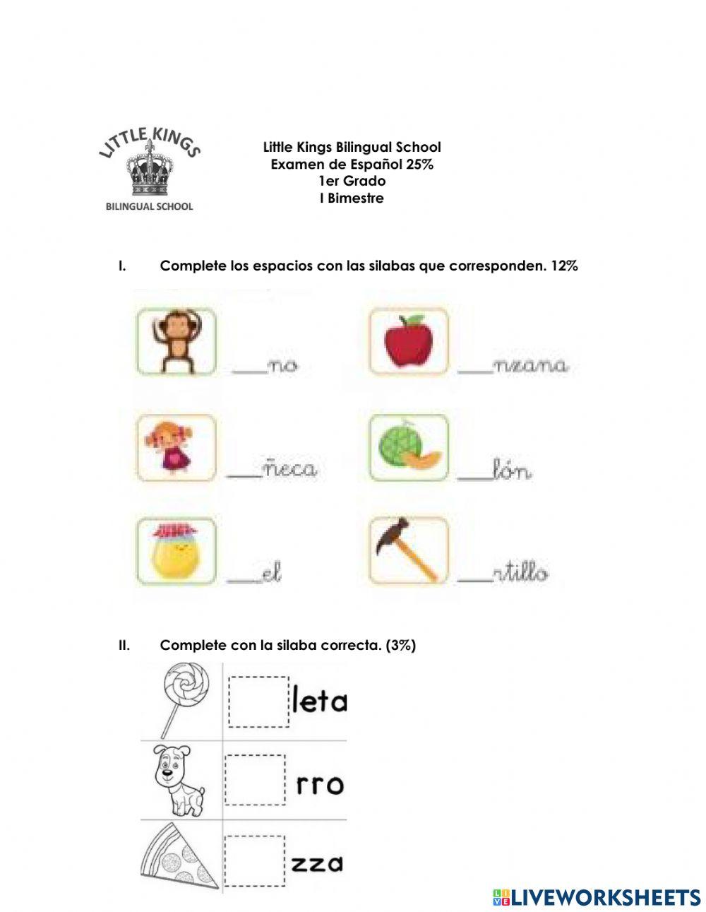 Examen español