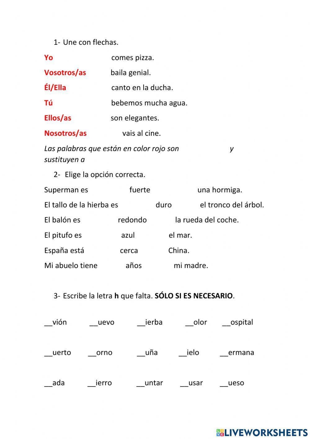 Tema 9 lengua worksheet | Live Worksheets