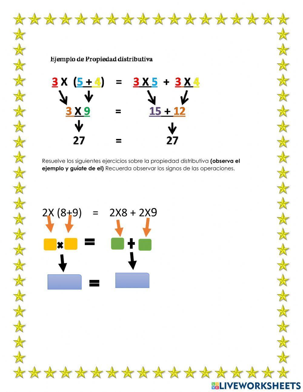 Propiedad Distributiva de la multiplicación