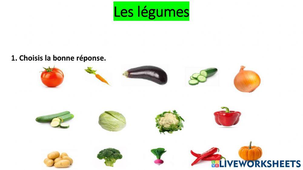 Les légumes online activity for 3-4-5 | Live Worksheets