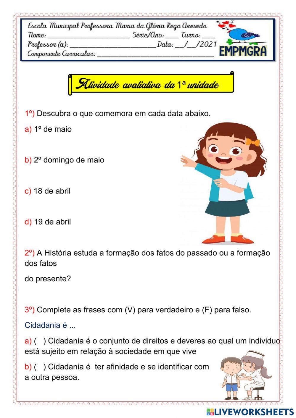 História do ceará - 9º ano - eeif. silvestre de mesquita worksheet