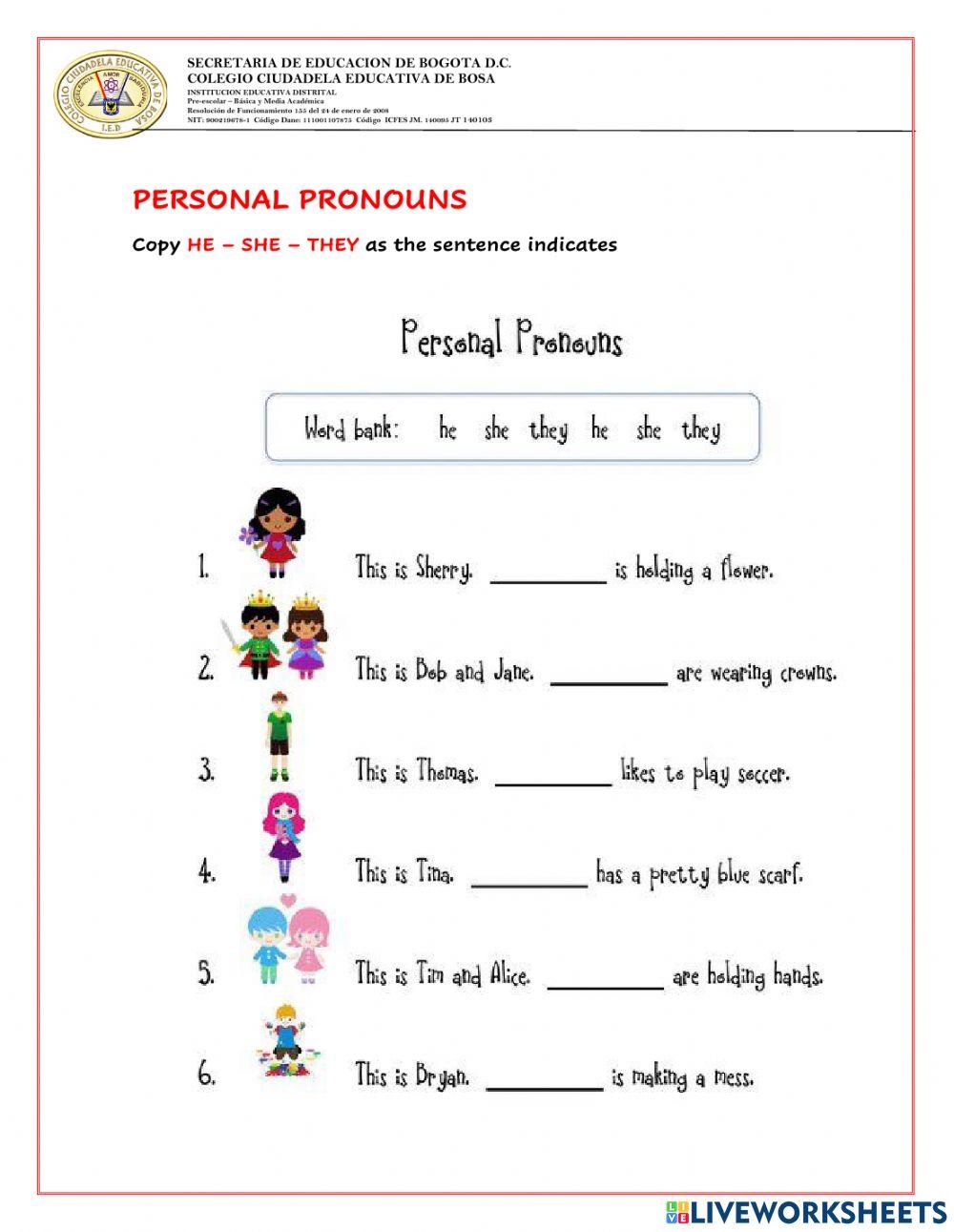 Articles, personal pronouns, demonstrative adjectives