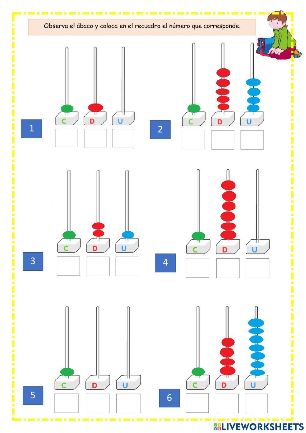 El ábaco worksheet