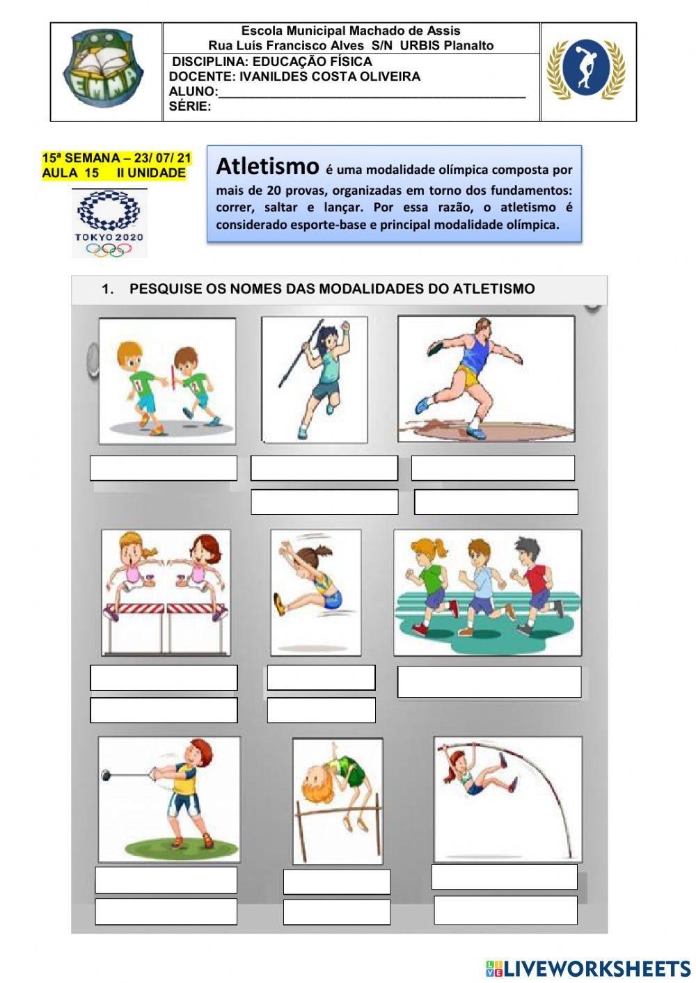 Jogos olimpicos  Live Worksheets