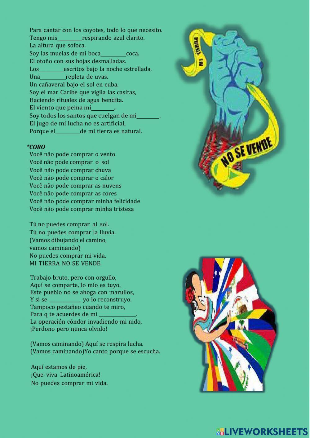 Latinoamerica - Calle 13 interactive worksheet | Live Worksheets