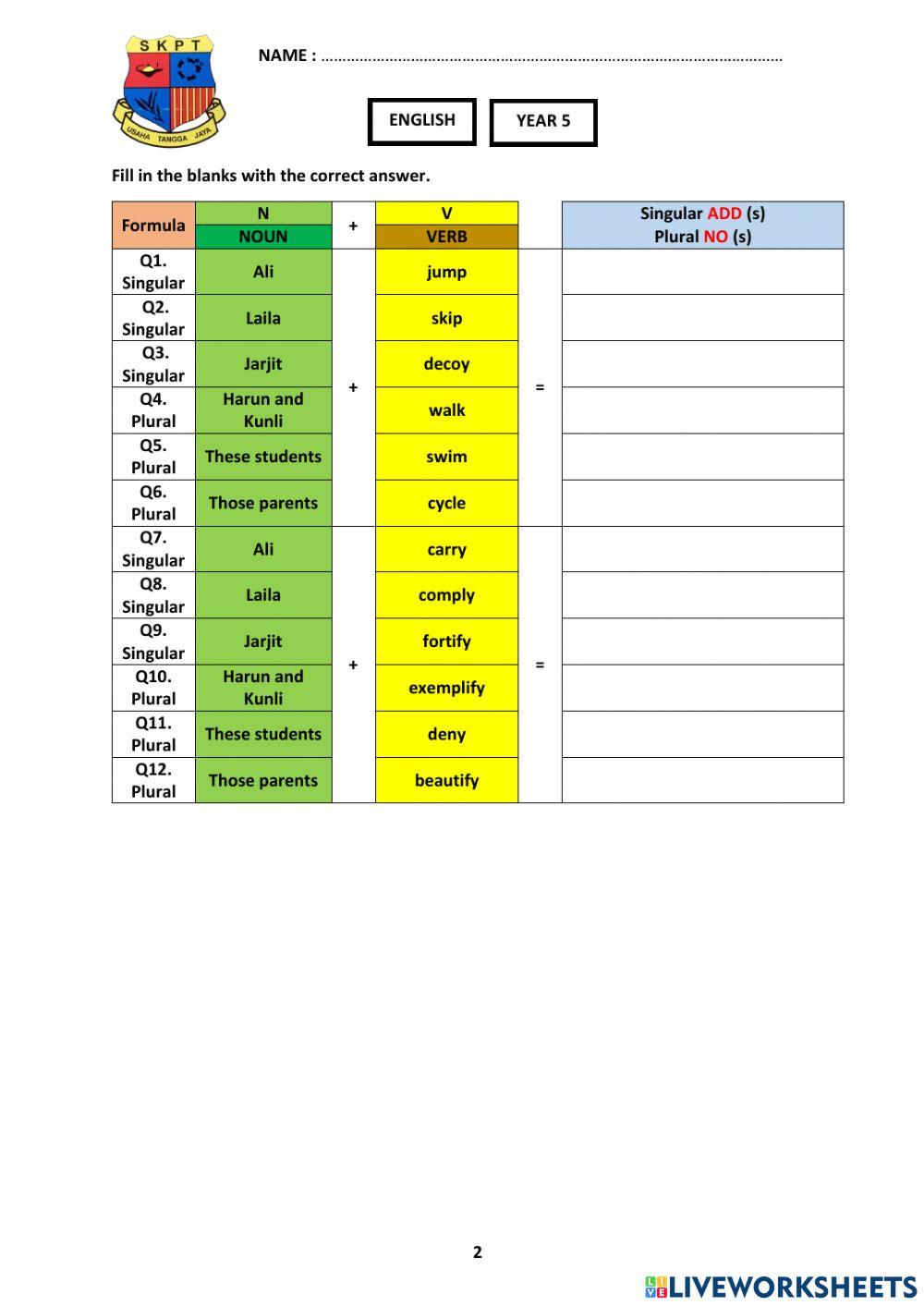 ENG Y5 Week 22 (4-8 JULY) Worksheets 1