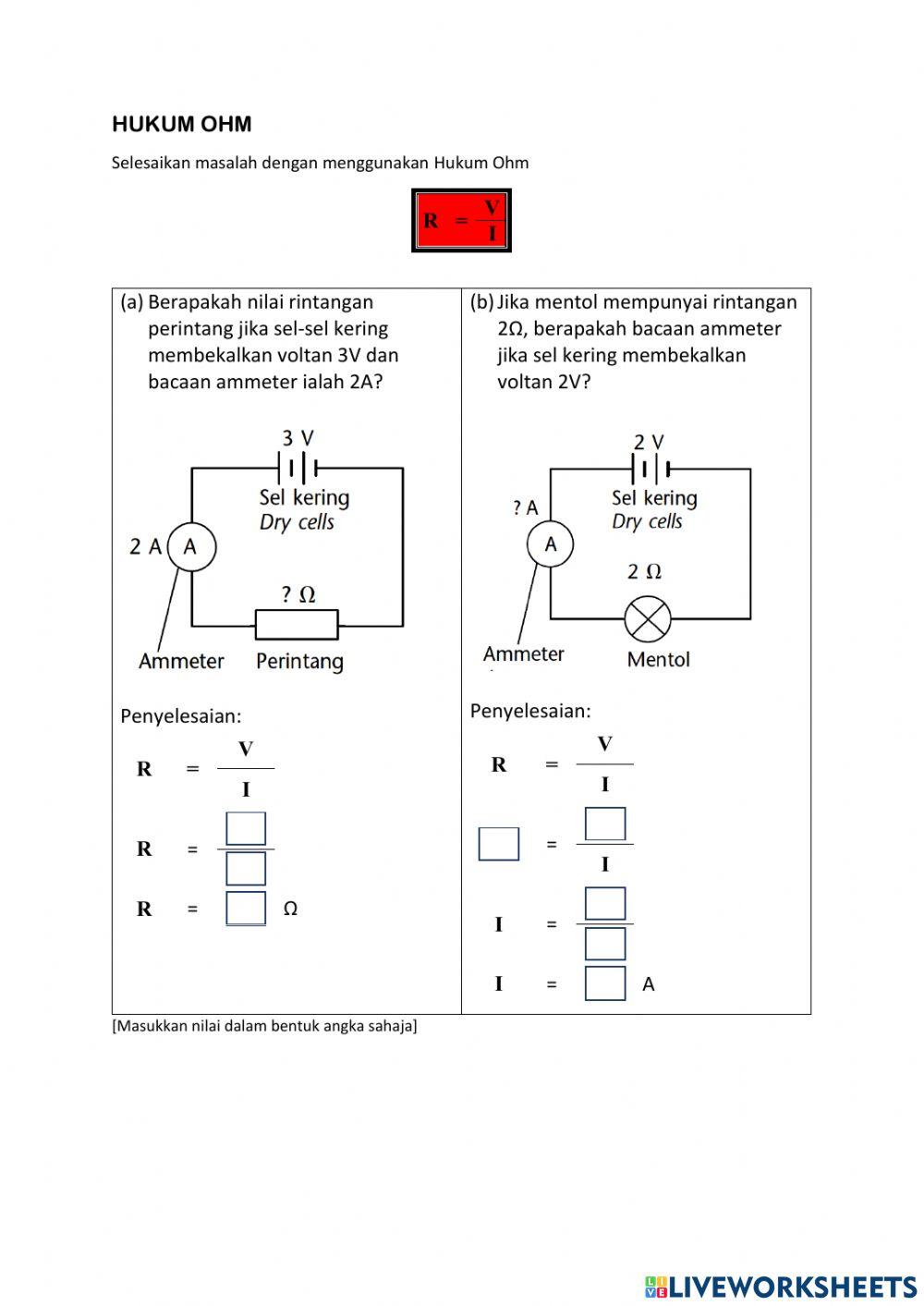 Masalah Numerik Hukum Ohm