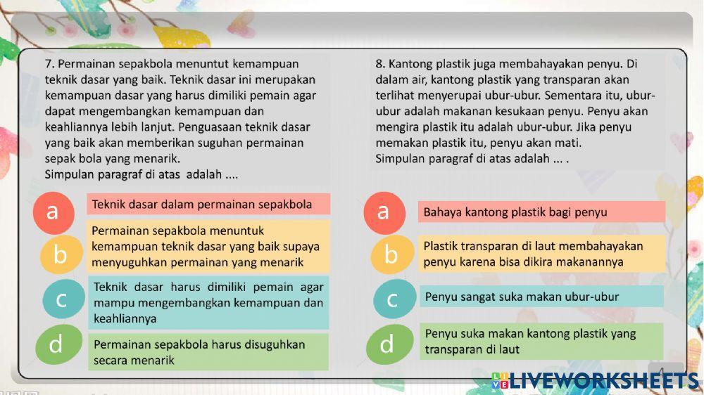 LKPD Bahasa Indonesia Ide Pokok dan Simpulan